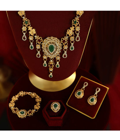 High-end Necklace, Earrings, Ring, and Bracelet Set