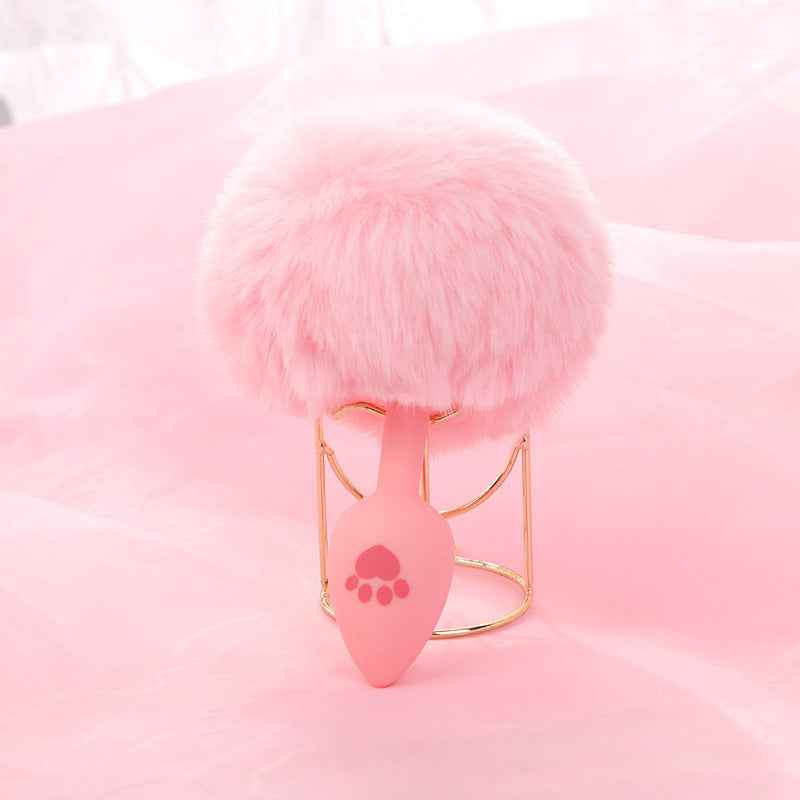 Plush tail silicone ornament