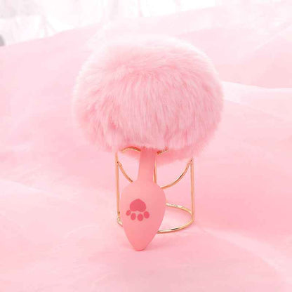 Plush tail silicone ornament