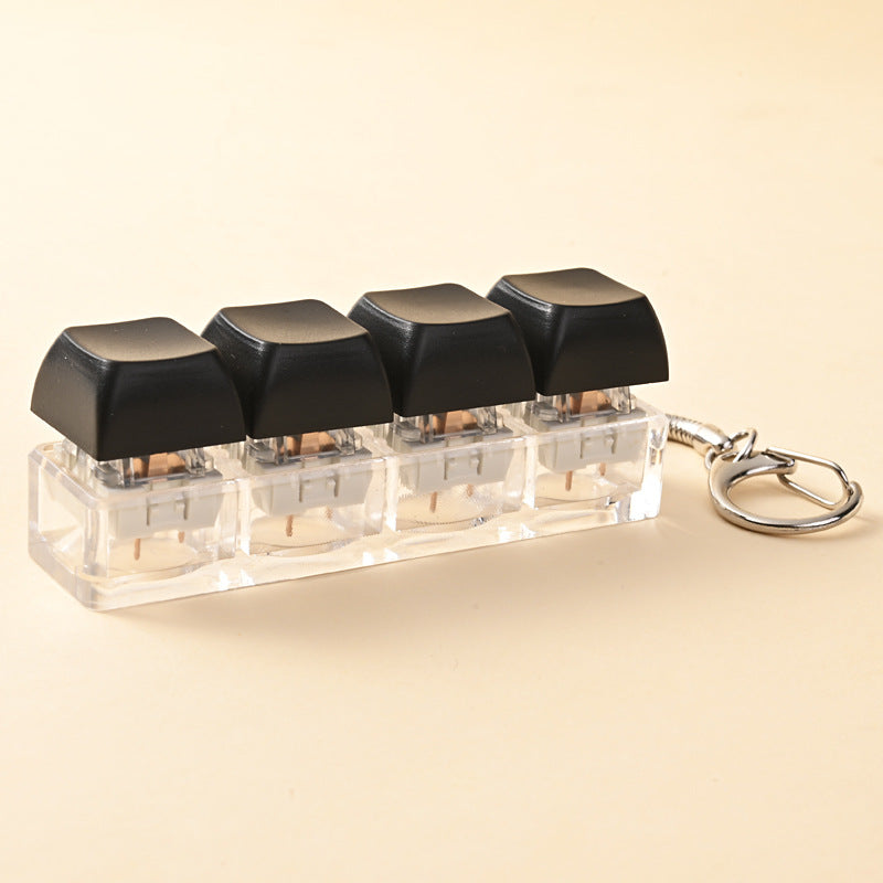 Stress Relief Push Button Keychain Fob