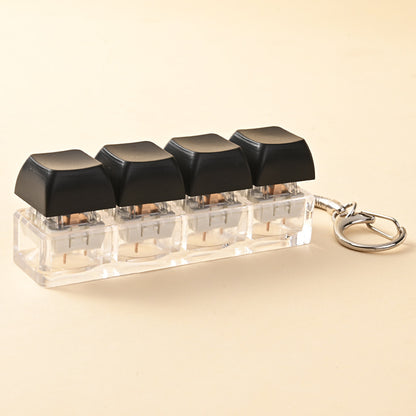 Stress Relief Push Button Keychain Fob