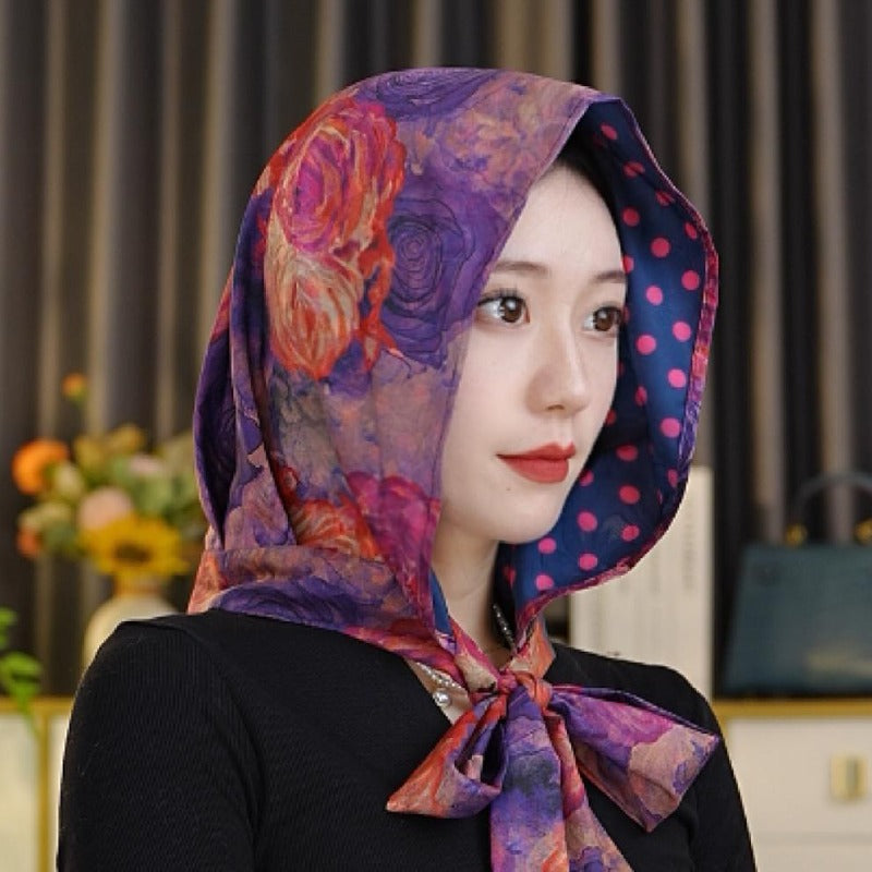 Women's Ribbed Satin Headscarf Hat – Fashionable Sun Protection & Elegant Head Cover