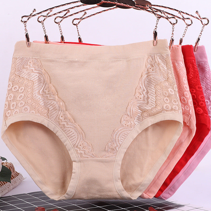 Plus Size High Waist Cotton Panties
