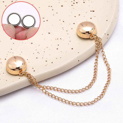 5PCS Metal Multifunctional Magnetic Clothing Chain Clips – Strong Magnetic Fasteners for Pants Legs, Hijabs, Sleeves & Shirt Hems