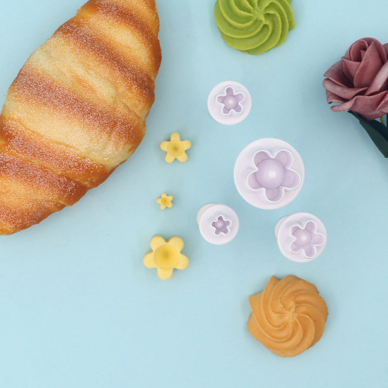 Spring-loaded cookie press tool