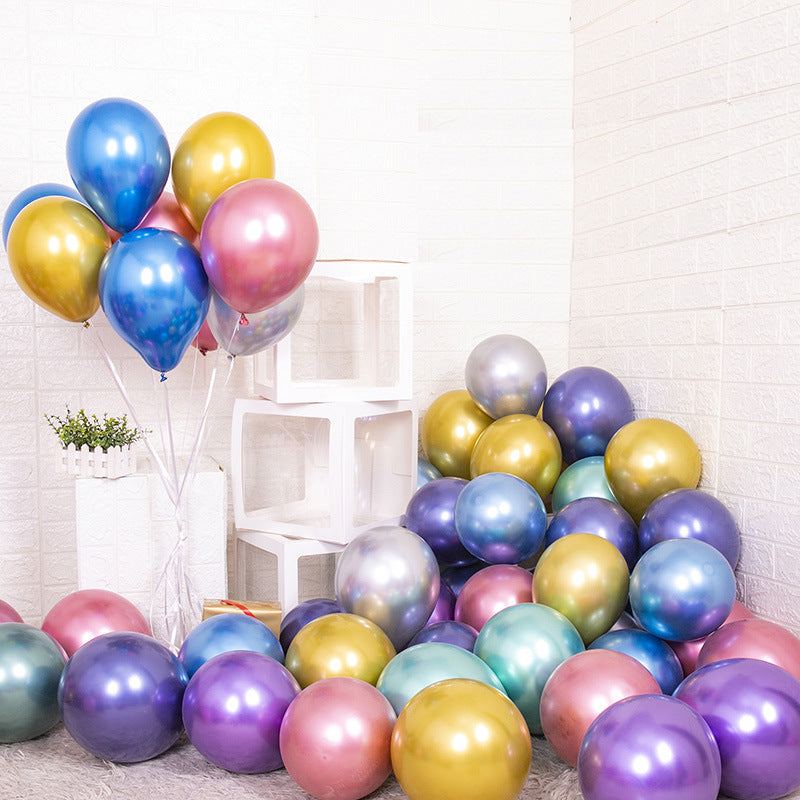 【50 Pcs】Rainbow Sequined Balloons, Durable Latex Material, Perfect for Birthdays, Weddings, Parties, and Various Occasions, Indoor and Outdoor Decoration