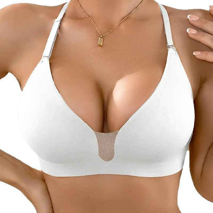 Women's Seamless U-Back Beauty Bra – Wireless Lift & Comfortable Support