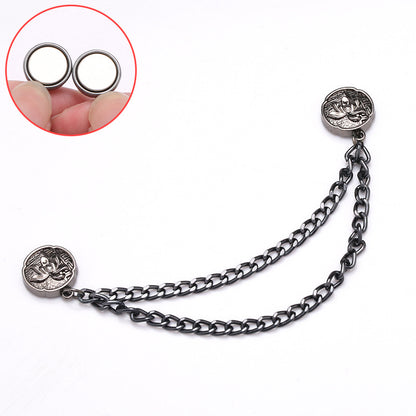 5PCS Metal Multifunctional Magnetic Clothing Chain Clips – Strong Magnetic Fasteners for Pants Legs, Hijabs, Sleeves & Shirt Hems