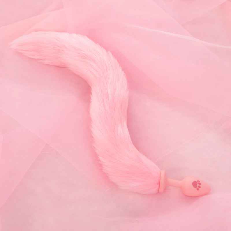 Plush tail silicone ornament