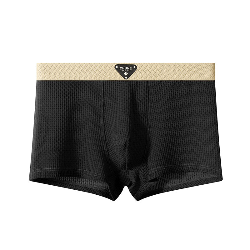 Men's Textured Soft-Touch Solid Boxer Briefs