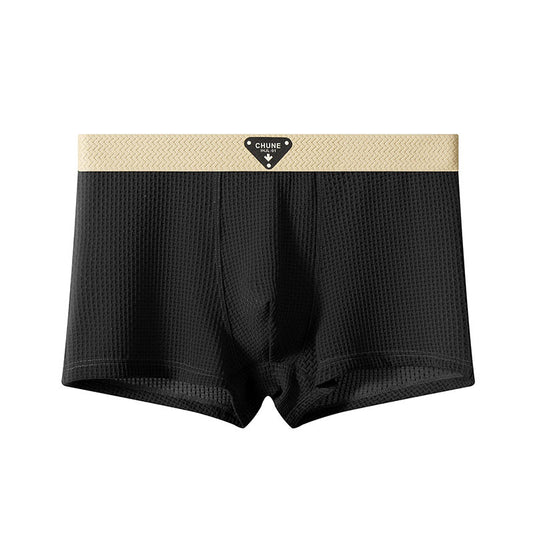 Men's Textured Soft-Touch Solid Boxer Briefs