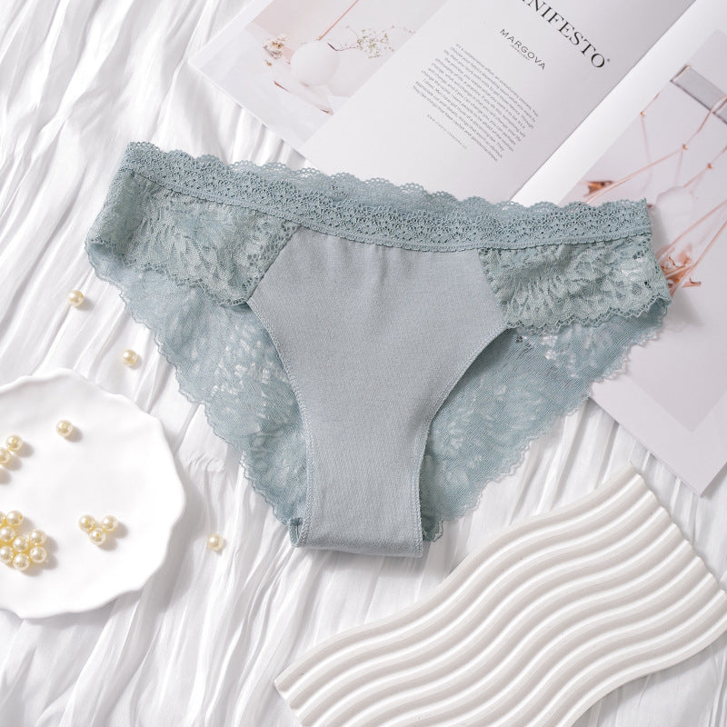 Women's pure cotton lace panties