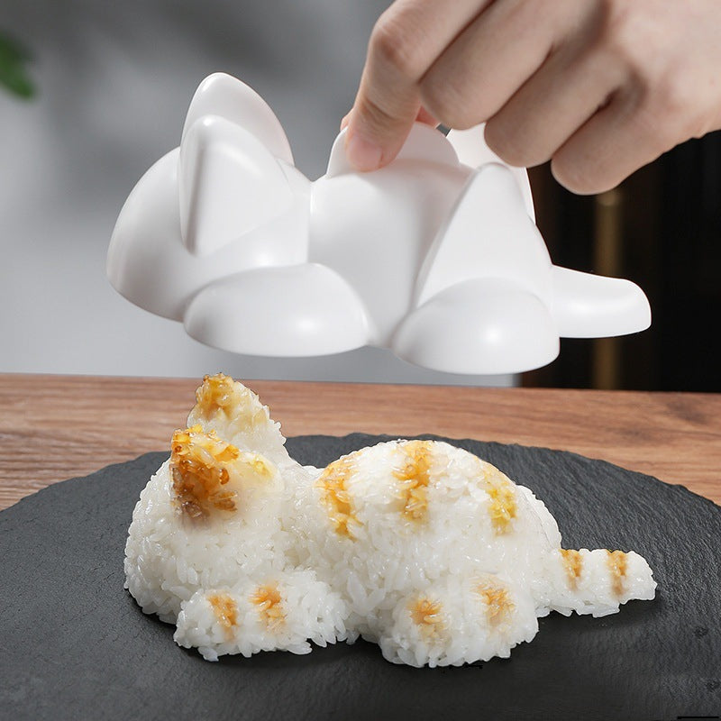 Cartoon Molds for Making Cat-Shaped Rice Balls and Cat-Shaped Mashed Potatoes