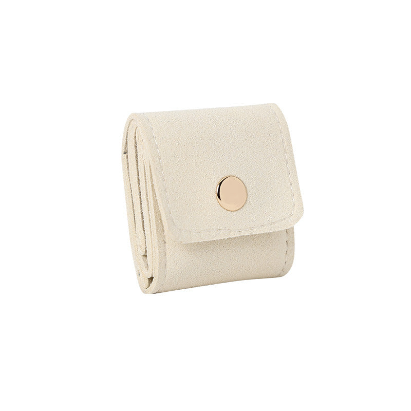 Ring storage leather pouch