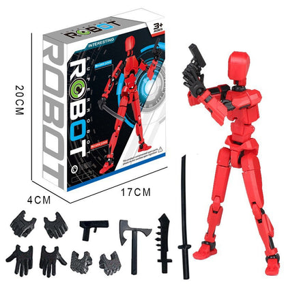 DIY Buildable Articulated Action Figure Toy with Movable Joints