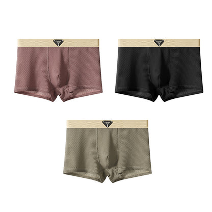 Men's Textured Soft-Touch Solid Boxer Briefs