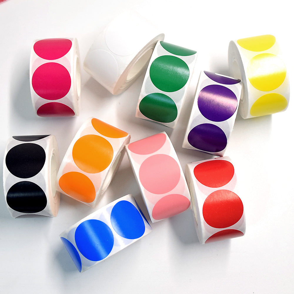 [Buy 1 Get 1 Free] Colorful Dot Stickers Round Adhesive Labels