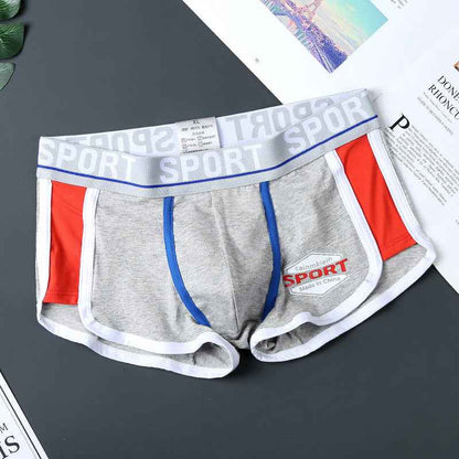 Men's Trendy Korean-Style Printed Cotton Boxer Briefs 🩳