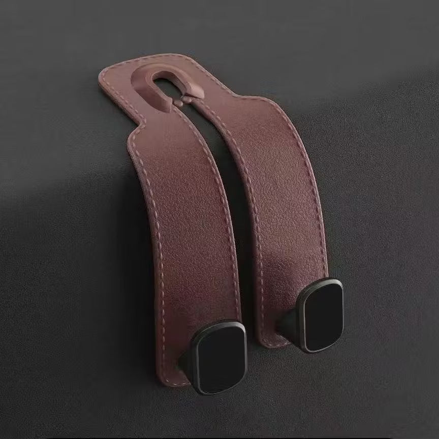 【3 Pcs】Car Seat Back Dual Hooks – Organizer for Handbags, Shopping Bags & Umbrellas