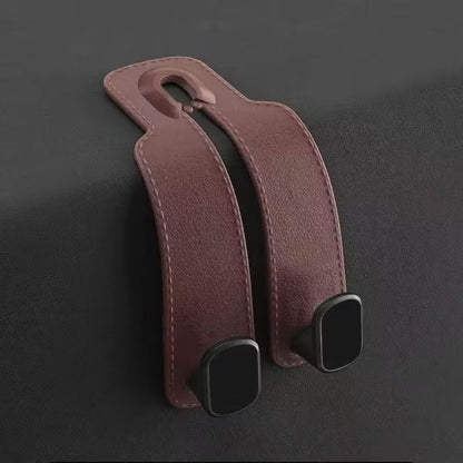 【3 Pcs】Car Seat Back Dual Hooks – Organizer for Handbags, Shopping Bags & Umbrellas