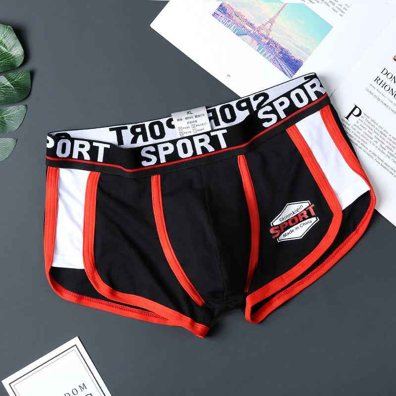 Men's Trendy Korean-Style Printed Cotton Boxer Briefs 🩳