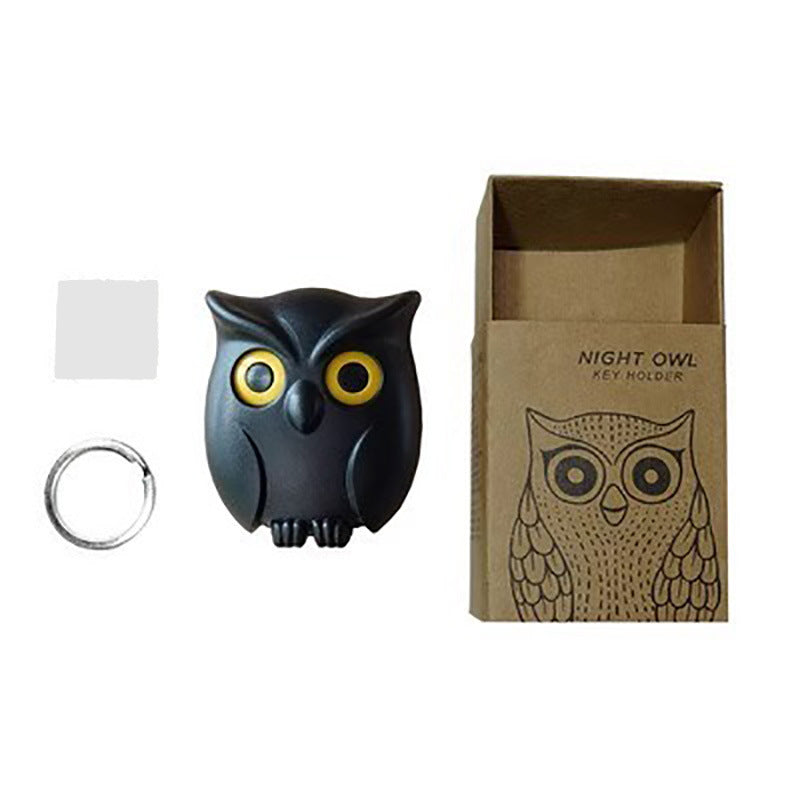 Owl-shaped magnetic key holder