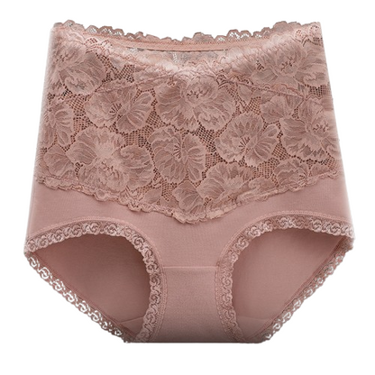 Pure cotton high-waist sexy lace women’s briefs