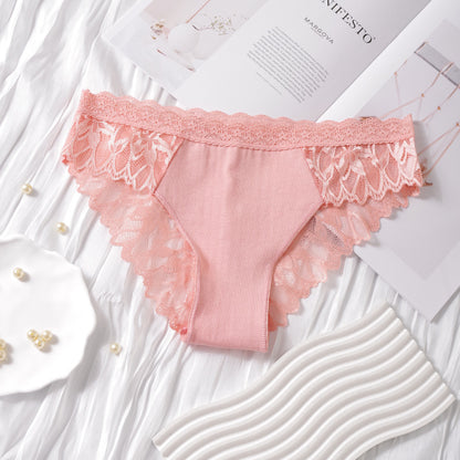Women's pure cotton lace panties