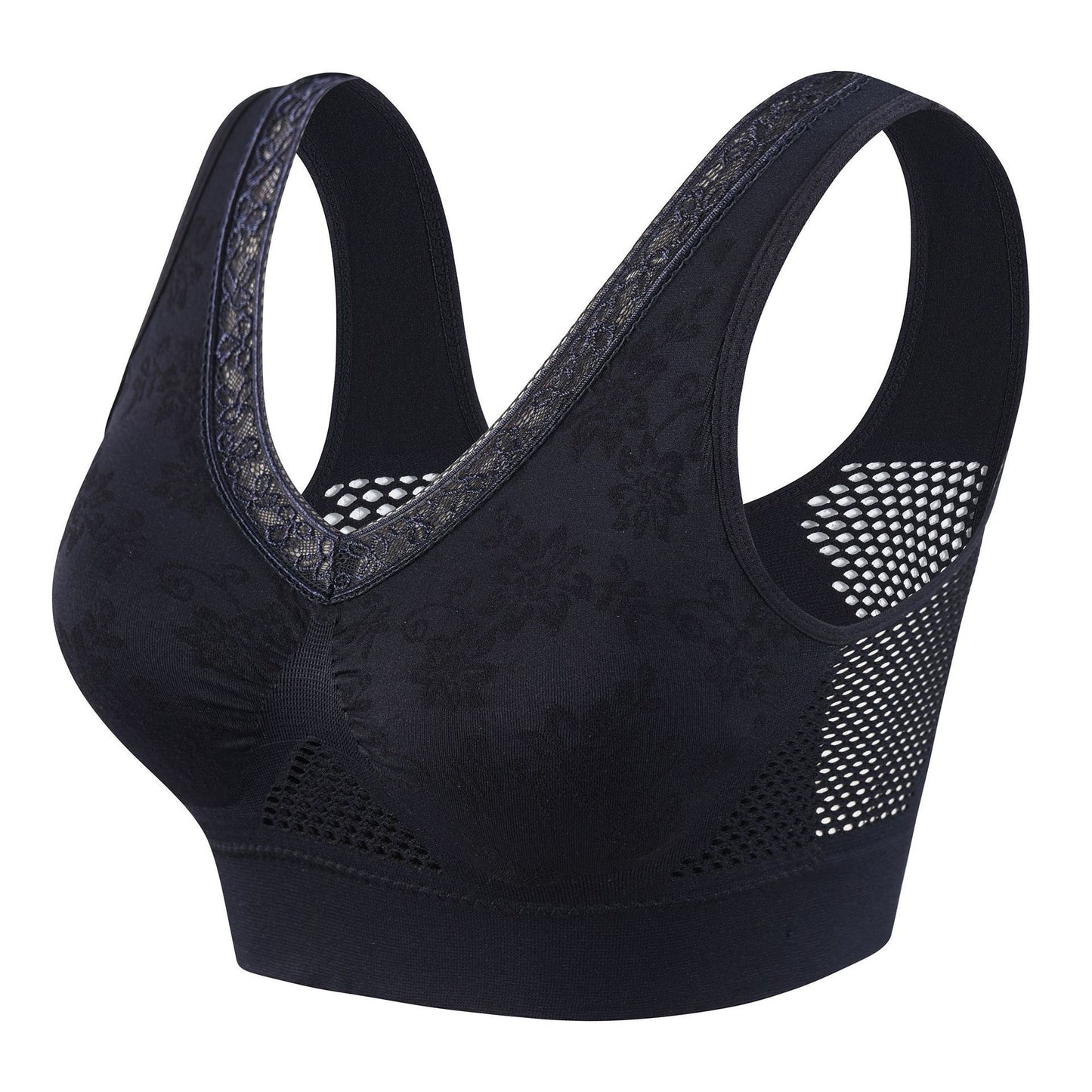 Breathable Hollow Printed Sports Bra