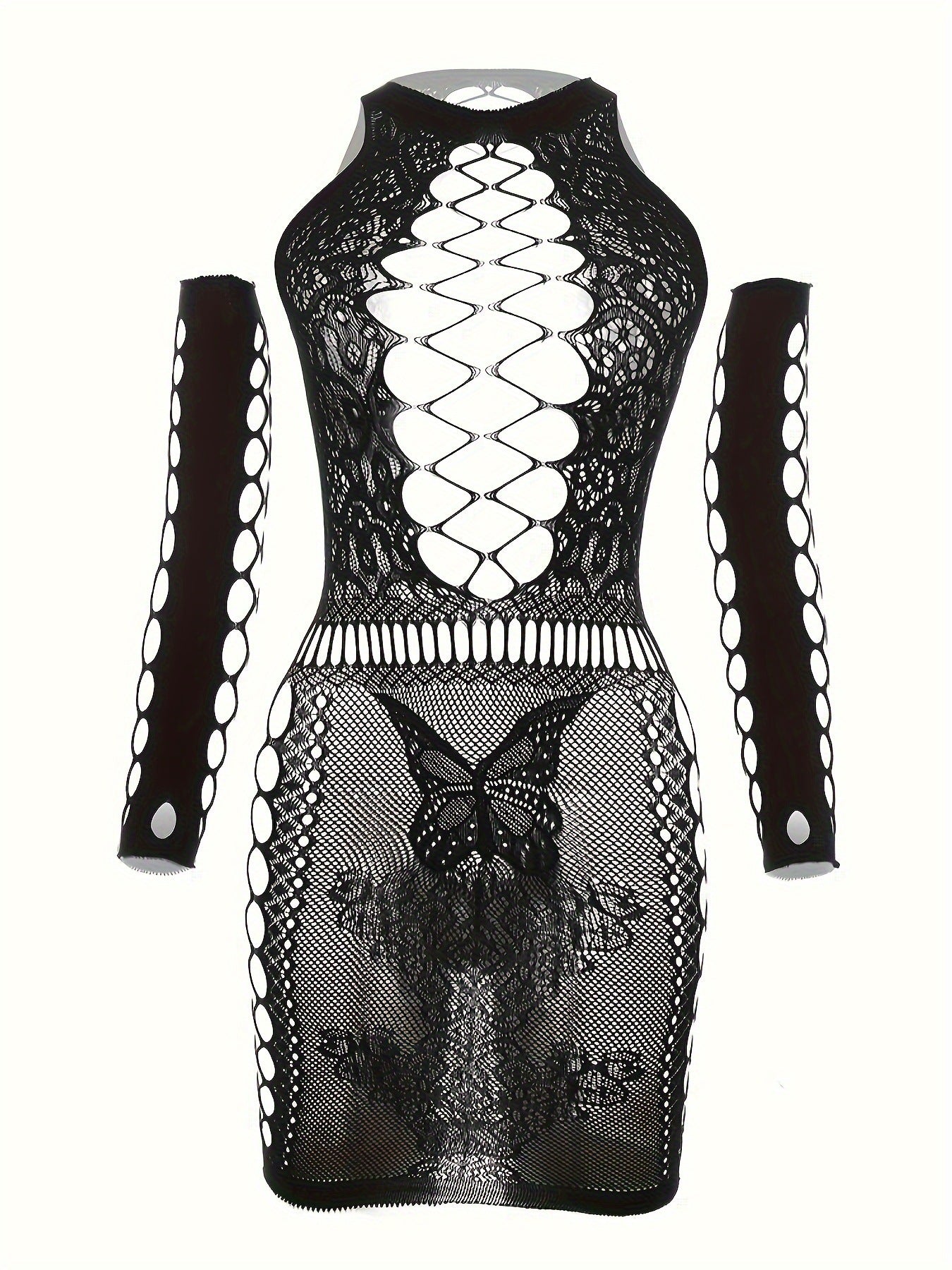 Women's Sexy Mesh Nightdress, High Elasticity