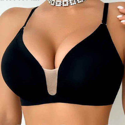 Women's Seamless U-Back Beauty Bra – Wireless Lift & Comfortable Support