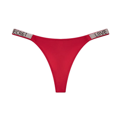 Popular Fashion Rhinestone Low-Rise Triangle Panty for Women