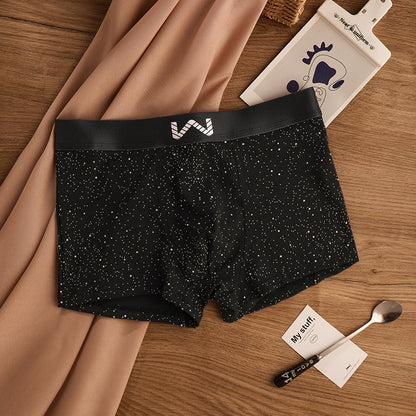 Men's pure cotton starry sky print boxer shorts