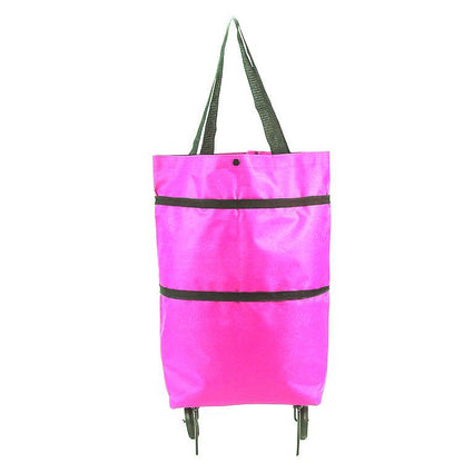 Portable Folding Grocery Cart With A Shoulder Strap, Shopping Trolley, Hand-pulled Cart