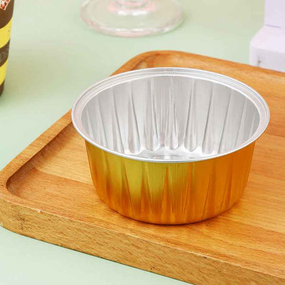 125ML Thickened Food-Grade Round Aluminum Foil Baking Cups – Oven, Air Fryer & Freezer Safe