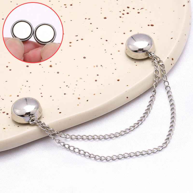 5PCS Metal Multifunctional Magnetic Clothing Chain Clips – Strong Magnetic Fasteners for Pants Legs, Hijabs, Sleeves & Shirt Hems