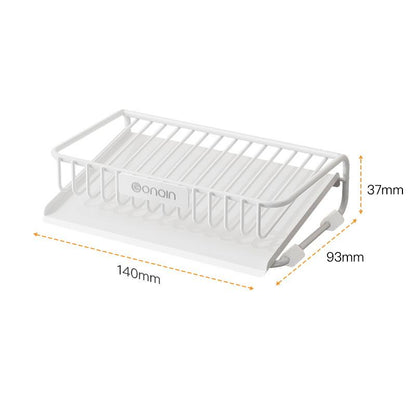 🧊Carbon Steel Countertop Drain Tray – Detachable & Easy to Clean, Rust-Resistant Carbon Steel, Sloped Drainage Prevents Pooling