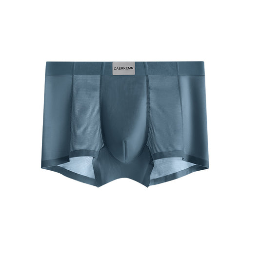 High Quality-Men’s Cool Touch Satin Mesh Underwear Boxer Briefs