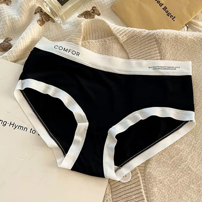 Ultra-thin ice silk seamless mid-waist underwear for women