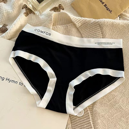 Ultra-thin ice silk seamless mid-waist underwear for women