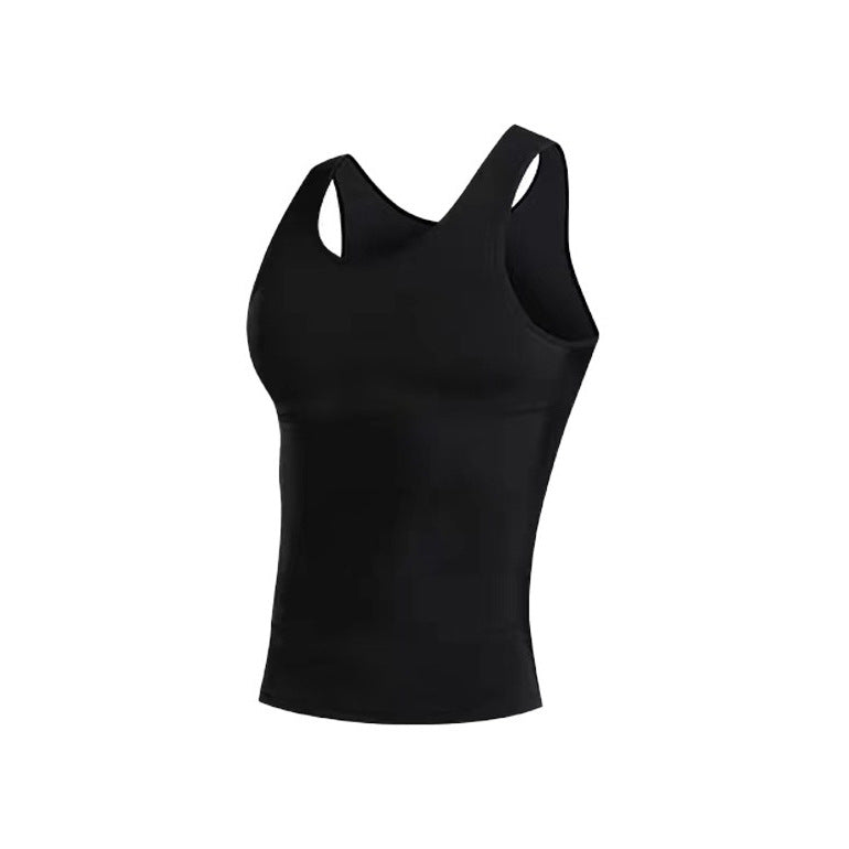3rd Generation Men's Tummy Control Shapewear Tank Top – Chest Compression, Slimming & Breathable Invisible Vest