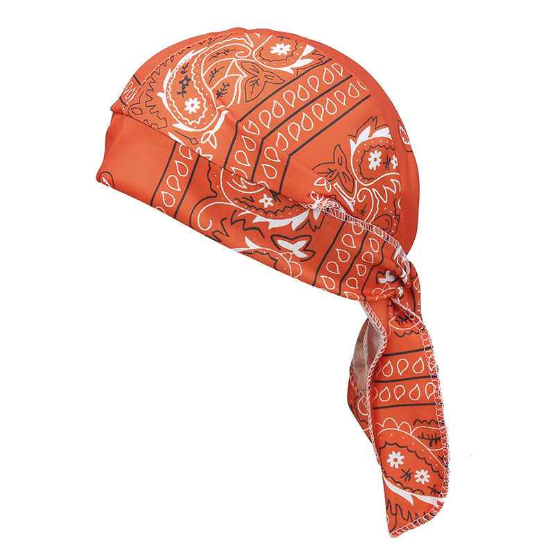 European & American Printed Stretch Pirate Cap & Unisex Bandana Hat – Perfect for Cycling & Sports