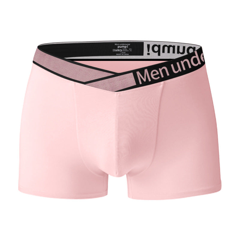 Men's Modal Athletic Boxer Briefs with Asymmetrical Waistband