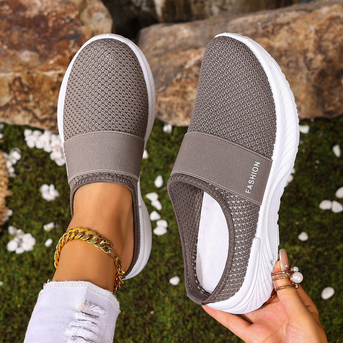 Plus Size Breathable Mesh Casual Shoes for Women