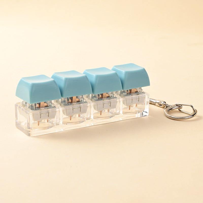 Stress Relief Push Button Keychain Fob