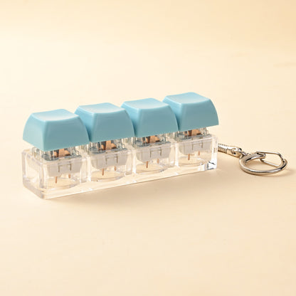 Stress Relief Push Button Keychain Fob