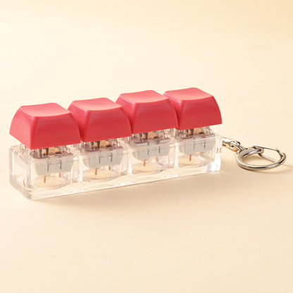 Stress Relief Push Button Keychain Fob