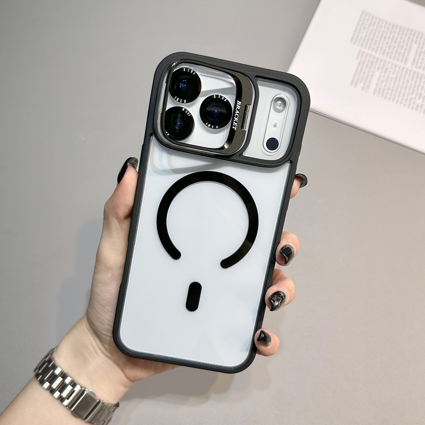 Luxury Magnetic Shockproof Phone Case with Lens Bracket