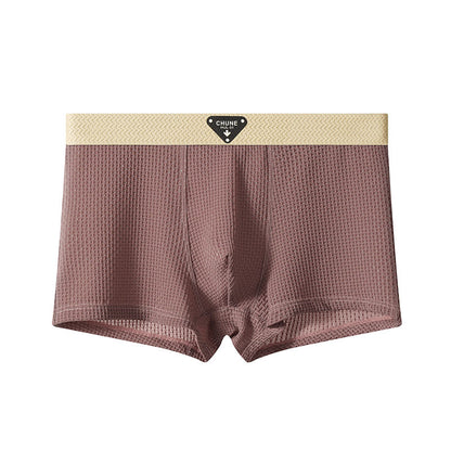 Men's Textured Soft-Touch Solid Boxer Briefs