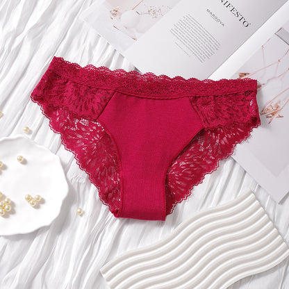 Women's pure cotton lace panties